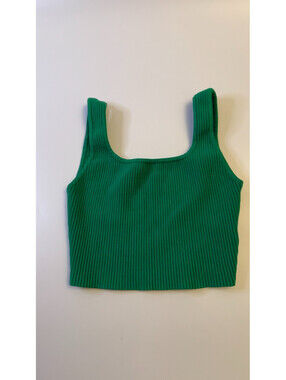 House of Harlow Kelly Green Knit Square Neck Tank Top Size XS